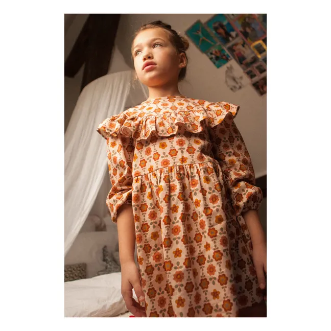 Odette floral dress | Camel