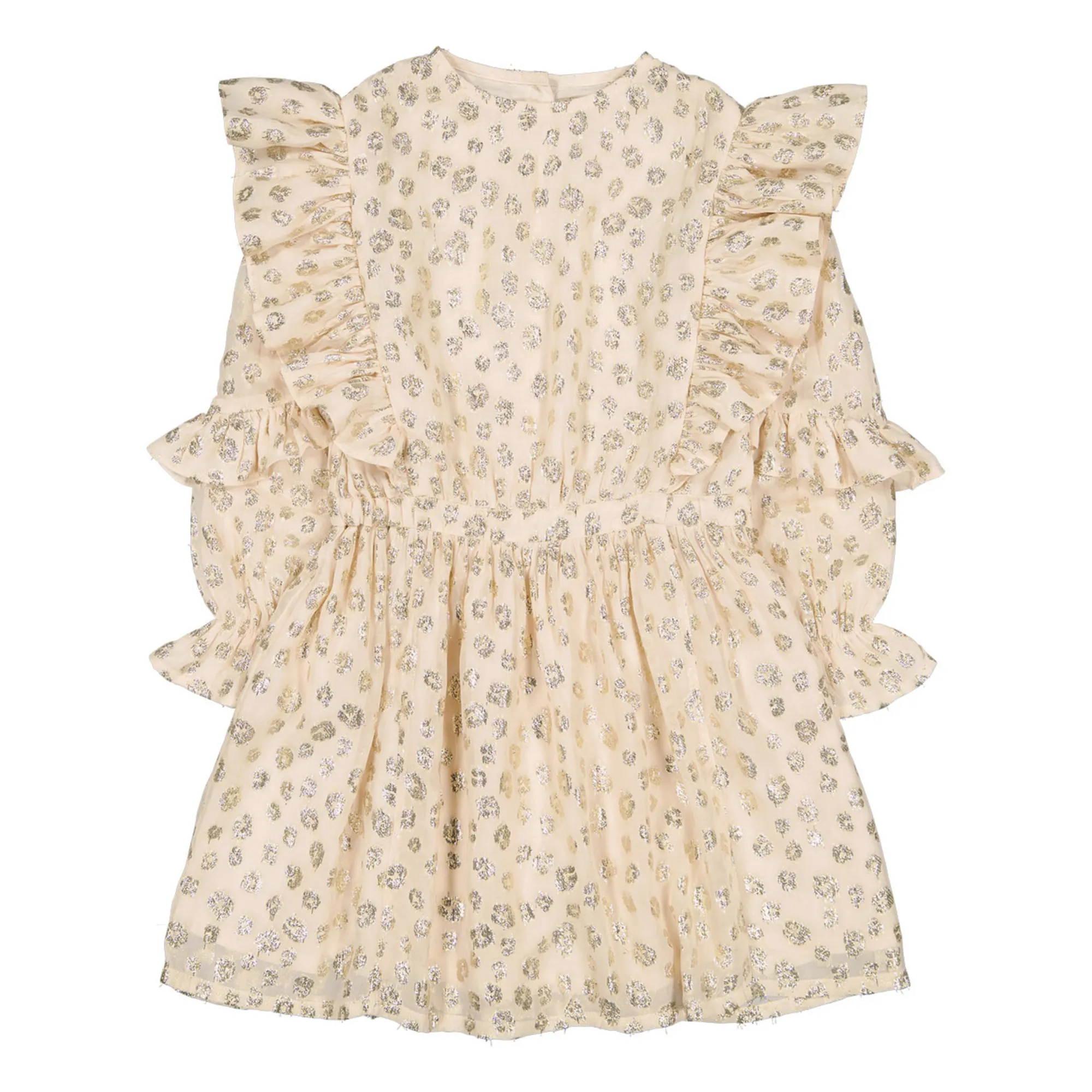 Louis Louise Gold Olympia Leopard Lurex Dress