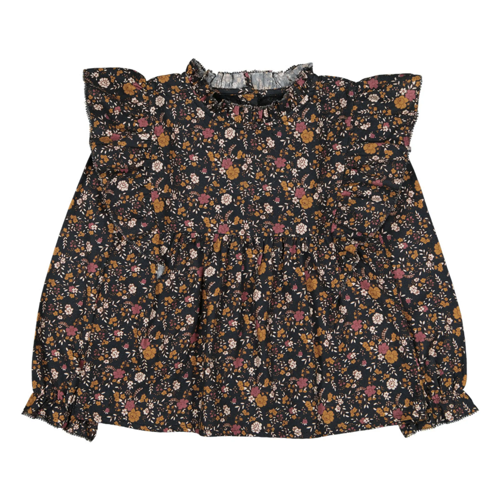 Louis Louise Black Almond Blouse