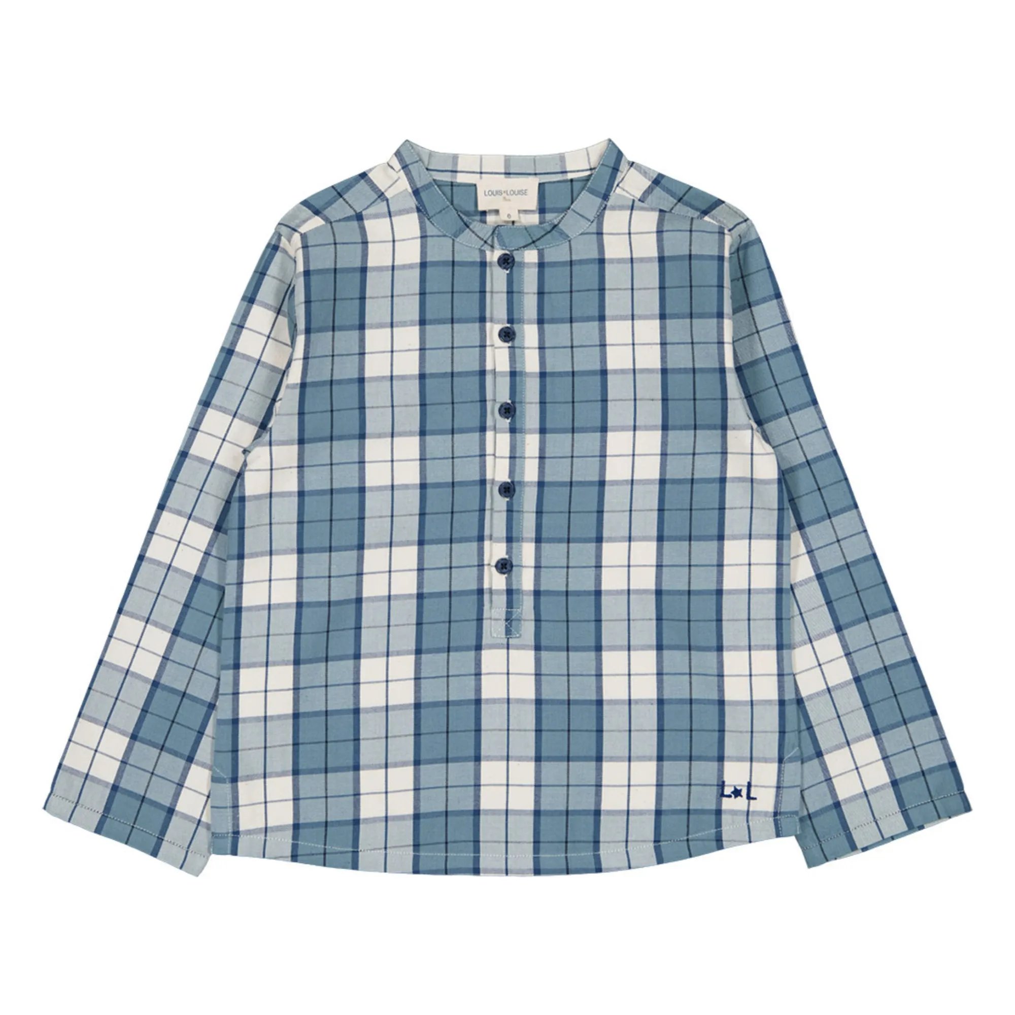 Louis Louise Ecru Kurta Tartan Grandfather