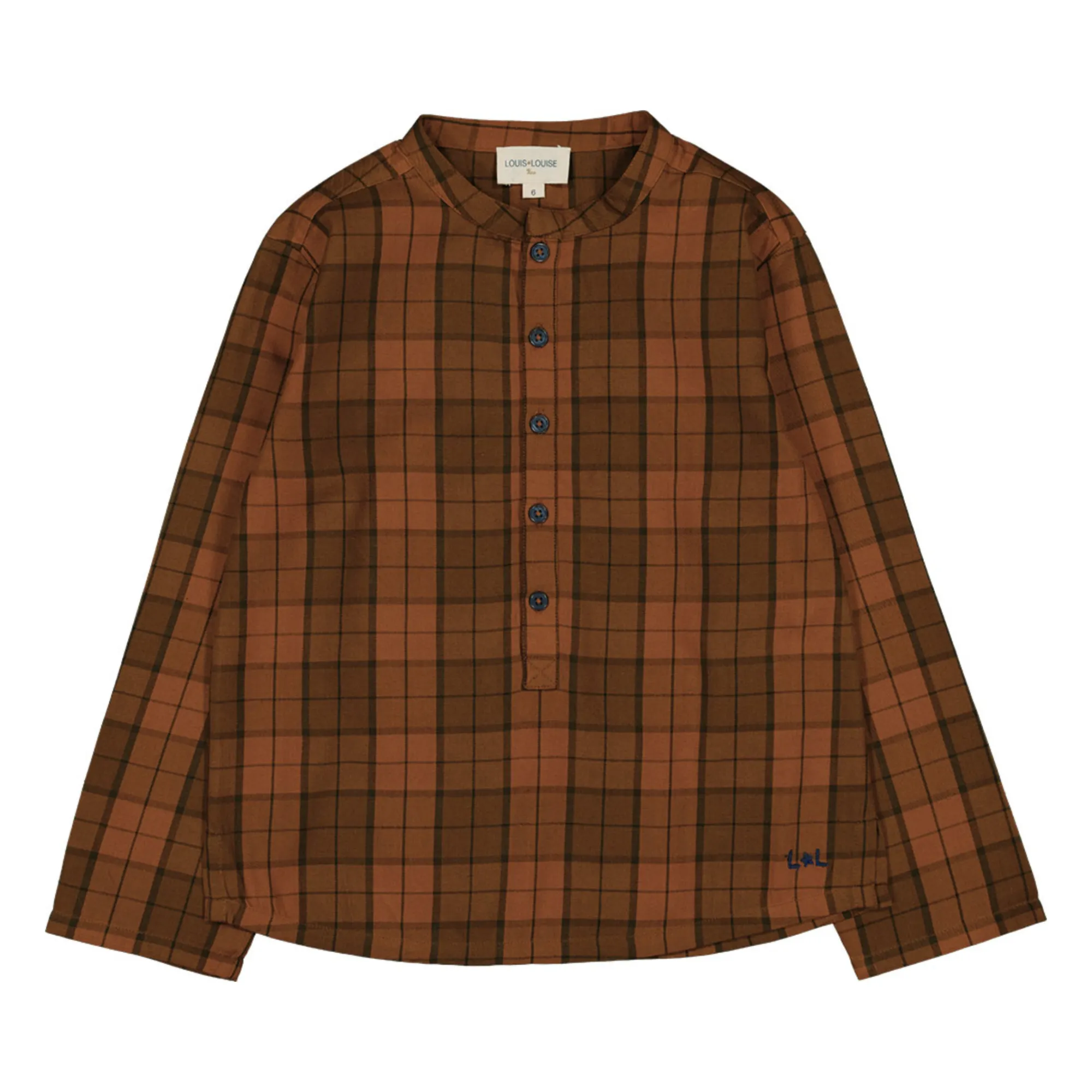 Louis Louise Camel Kurta Tartan Grandfather
