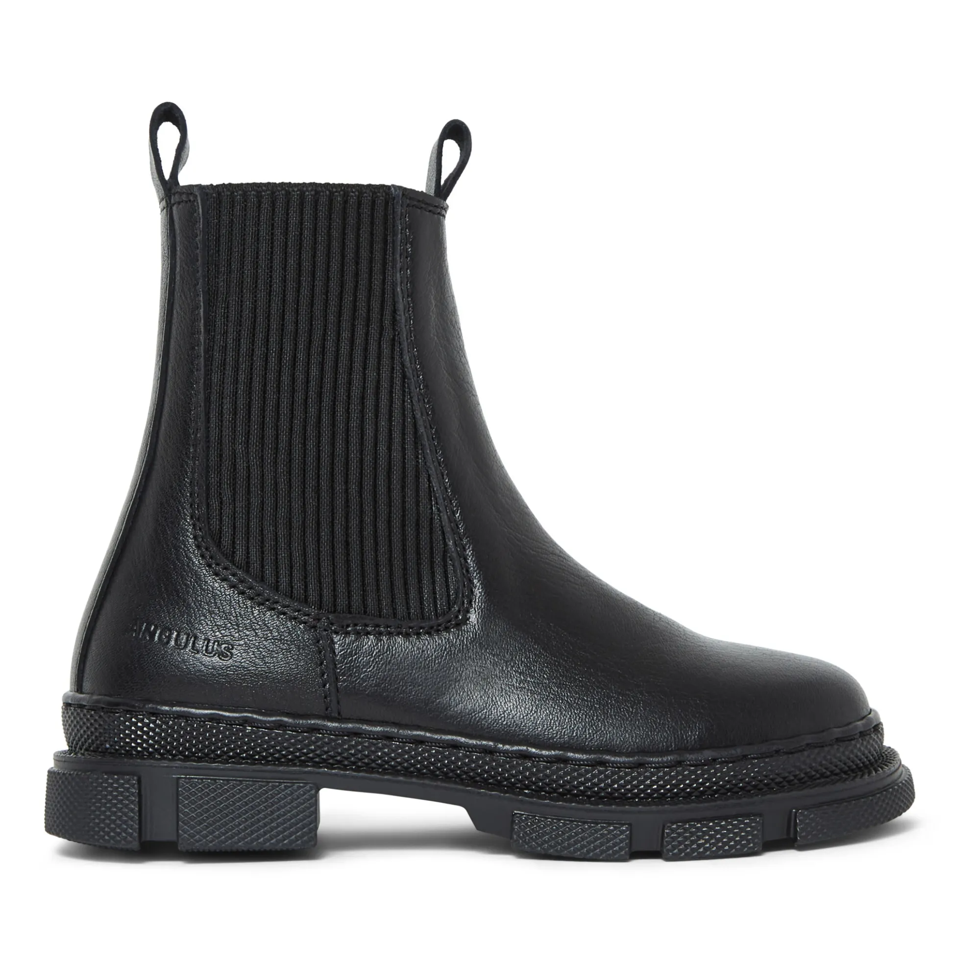 Angulus Black Zip-Up Chelsea Boots
