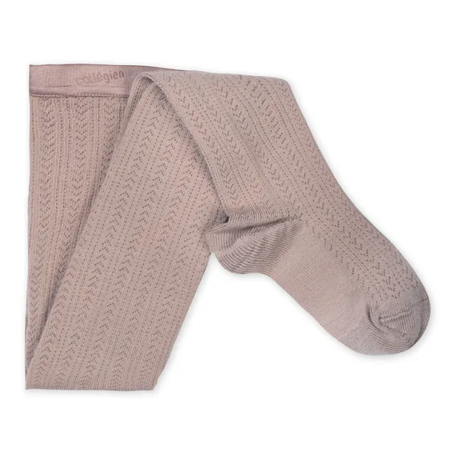 Angélique merino wool tights | Dusty Pink
