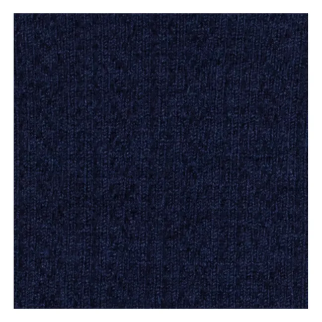 Collants en laine mérinos Angélique | Bleu nuit