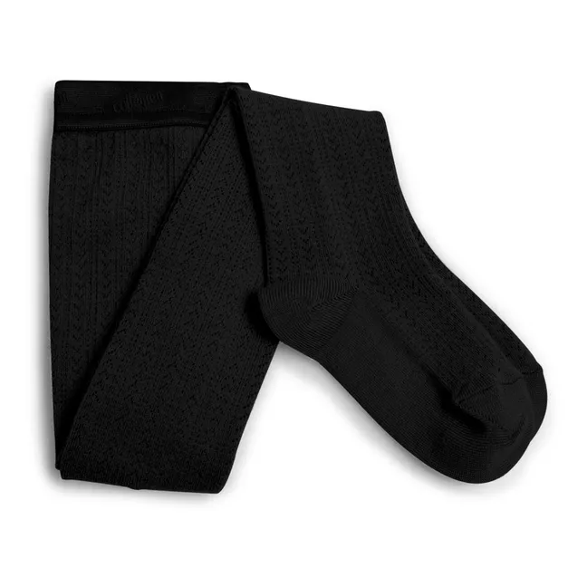 Angélique merino wool tights | Black
