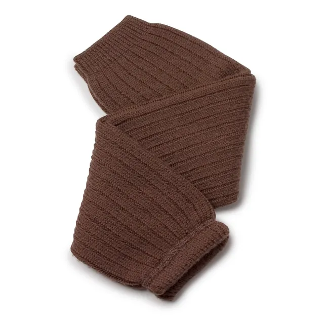 Helène merino wool gaiters | Chocolate