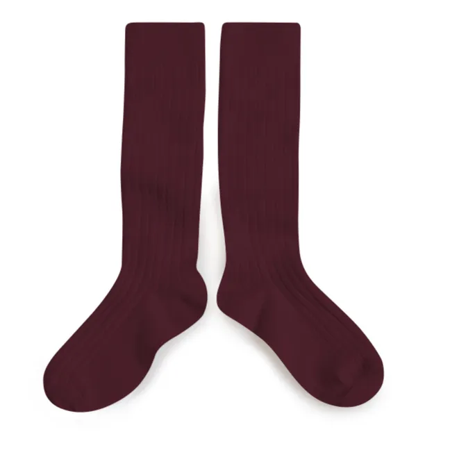 Socken La Haute | Burgunderrot