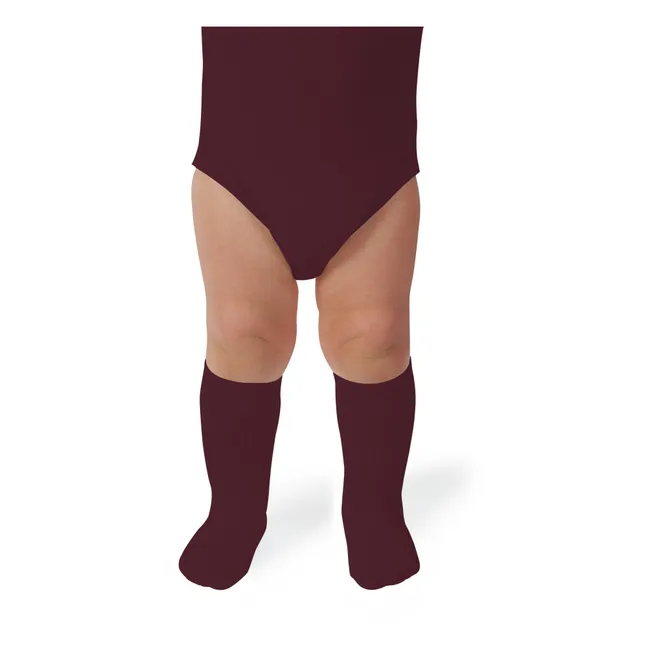 Socken La Haute | Burgunderrot