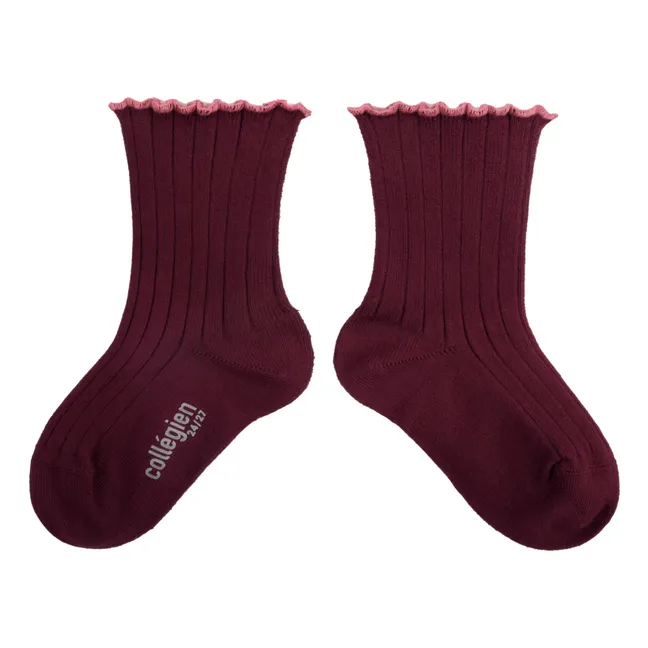 Delphine Socks | Burgundy