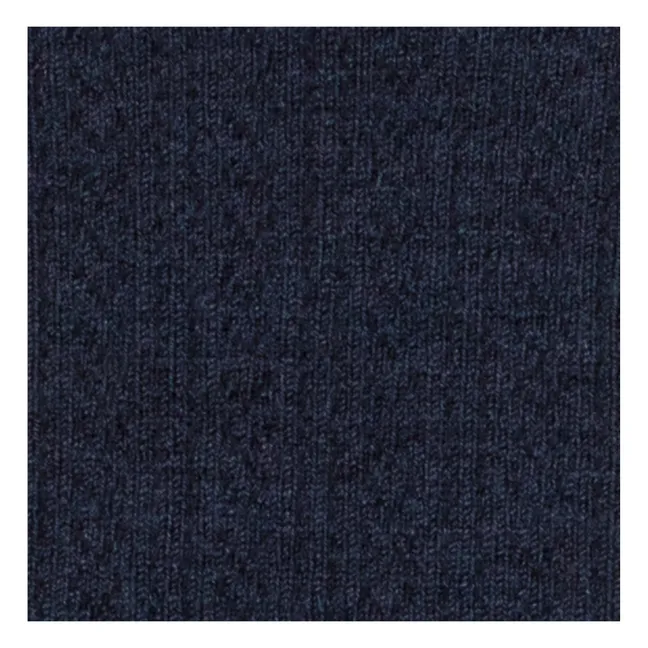 Chaussettes en laine mérinos Adèle | Bleu nuit