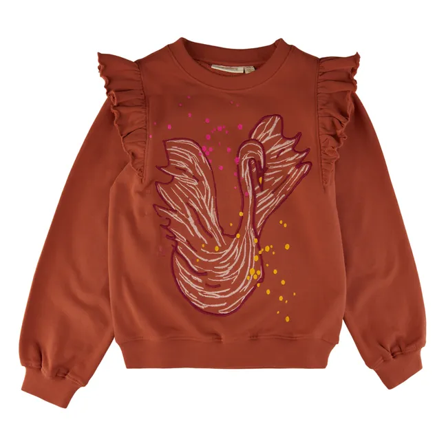 Sweatshirt aus Bio-Baumwolle Milas | Terracotta