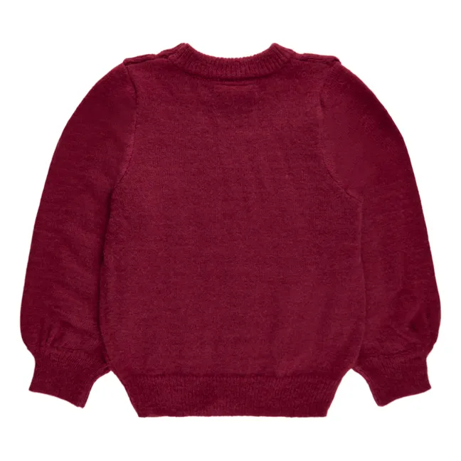 Sweatshirt aus recyceltem Material Megan | Dunkelrot