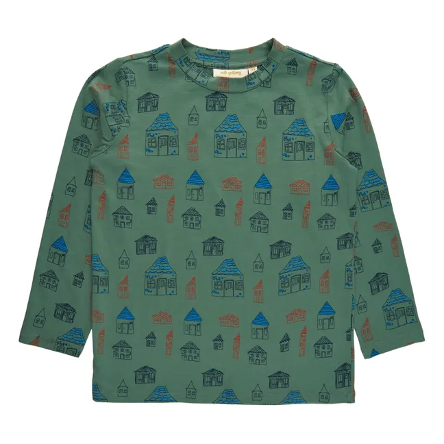 T-Shirt Coton Bio Maison | Vert sapin