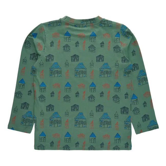 T-Shirt Coton Bio Maison | Vert sapin