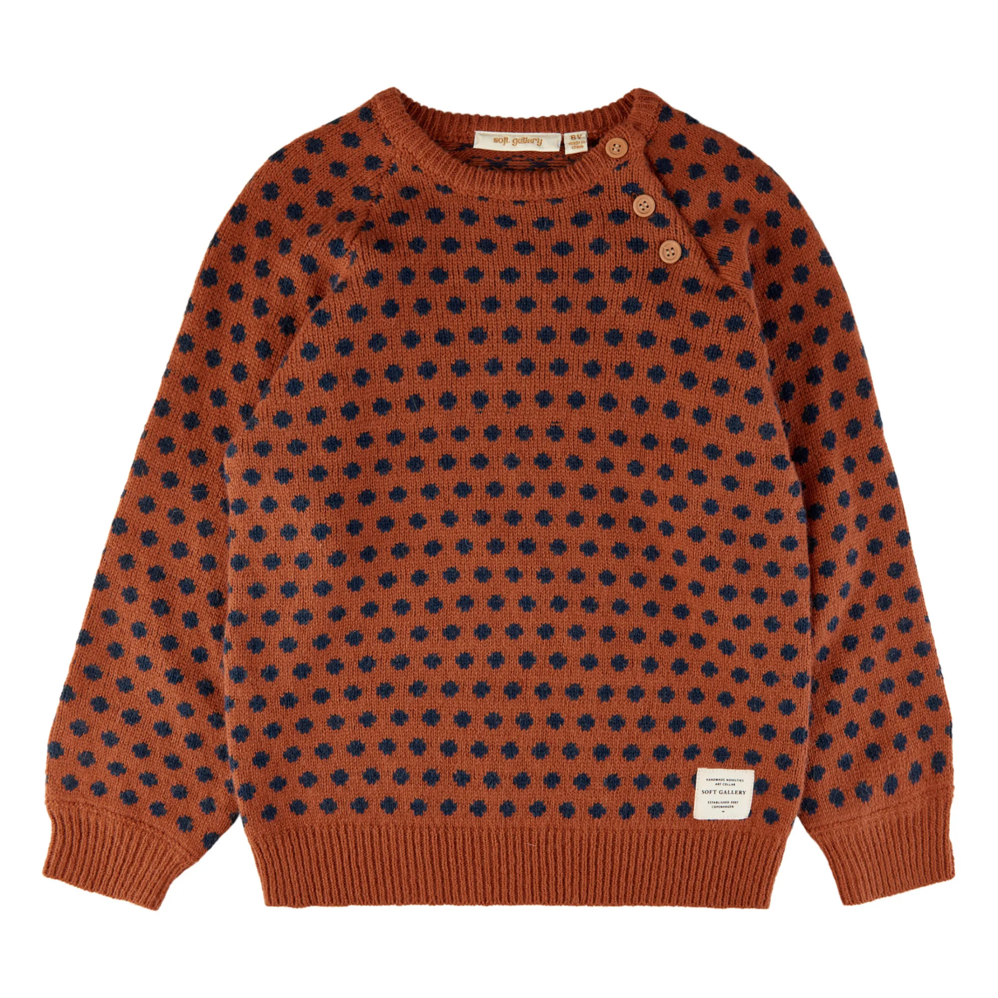 Soft Gallery Terracotta Miller Organic Cotton Wool Knitted Sweater