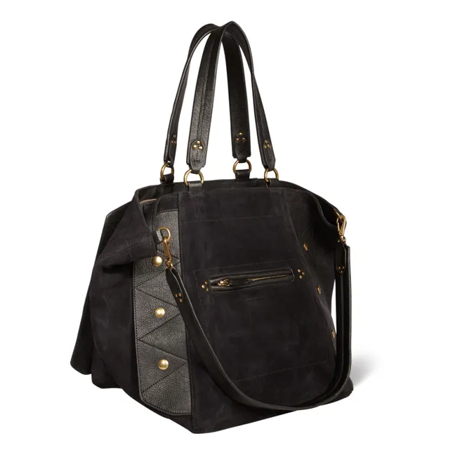 Sac Roger Croûte Velours | Noir