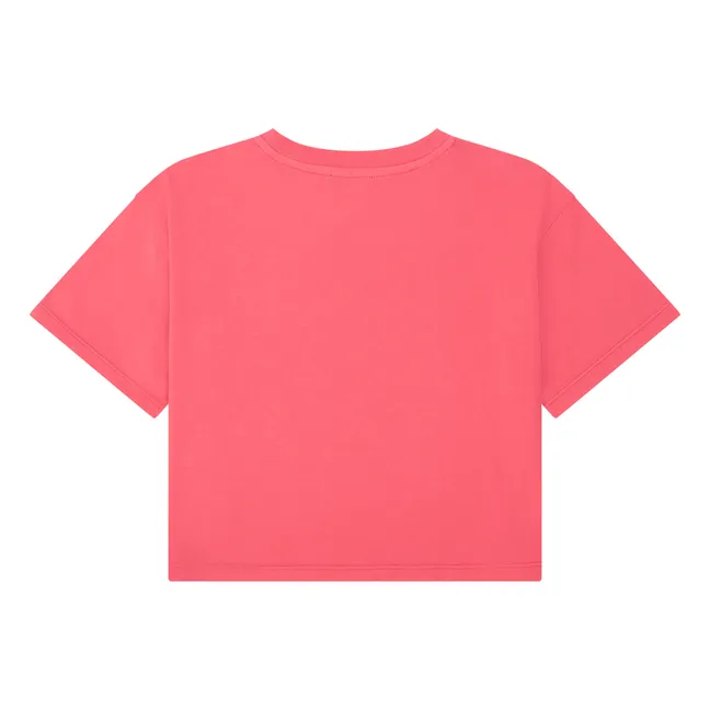 Girl's Organic Cotton Boxy T-shirt | Coral