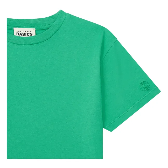 T-Shirt Boxy Fille Coton Bio | Vert