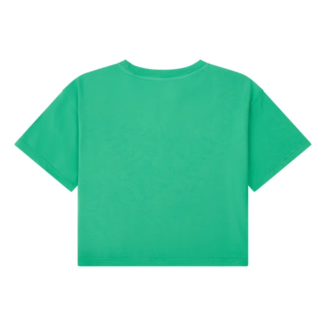 Girl's Organic Cotton Boxy T-shirt | Green
