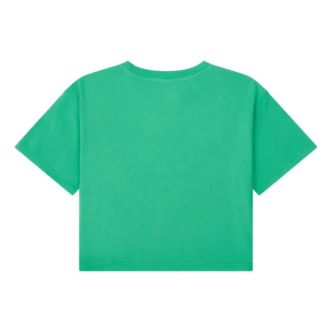T-Shirt Boxy Fille Coton Bio | Vert