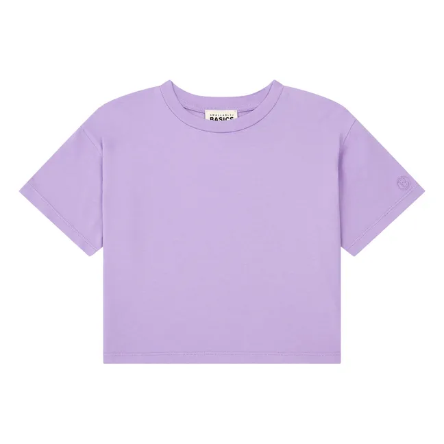 T-Shirt Boxy für Mädchen aus Bio-Baumwolle | Lavendel
