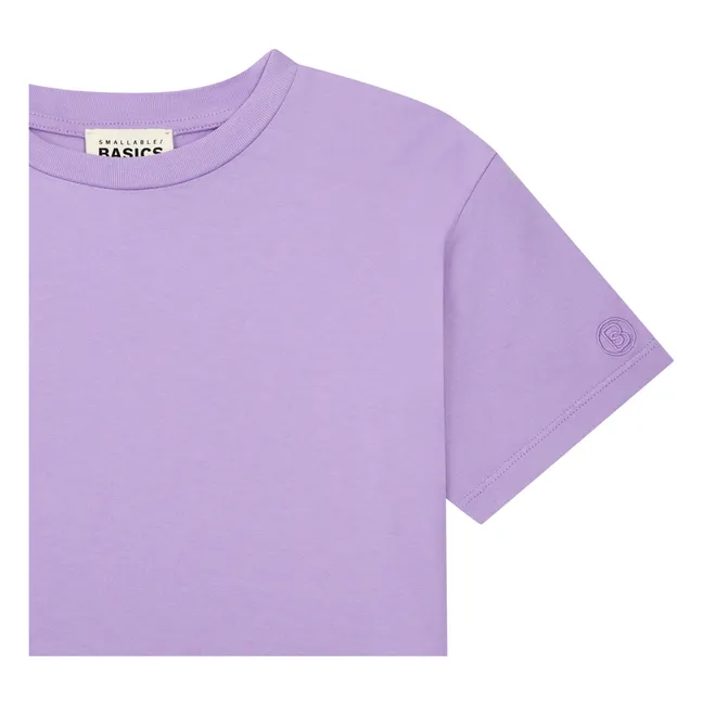 T-Shirt Boxy Fille Coton Bio | Lavande