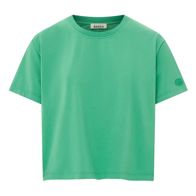 T-Shirt Boxy Femme Coton Bio | Vert