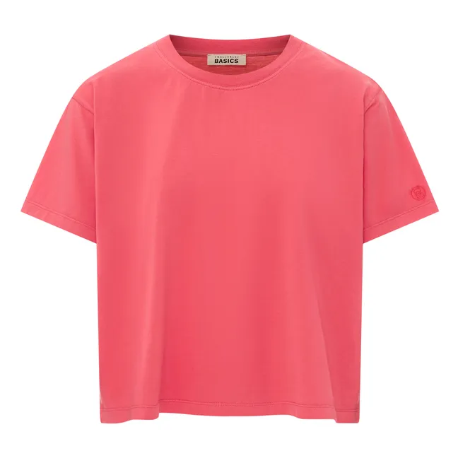 T-Shirt Boxy Femme Coton Bio | Corail