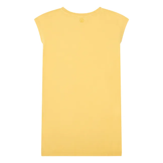 Robe Debardeur Fille A Fentes Coton Bio | Jaune