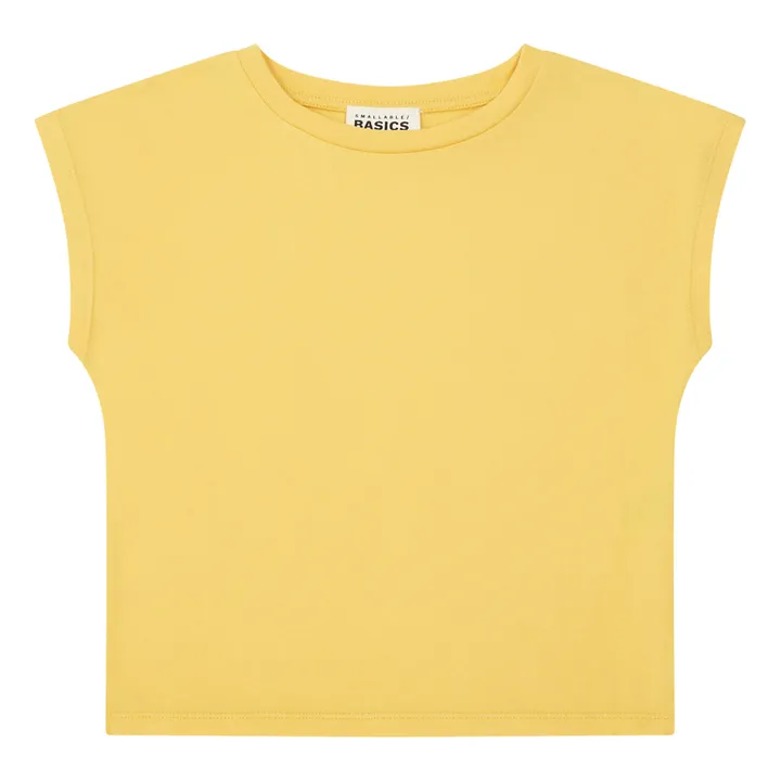 Girl's Organic Cotton Tank Top | Yellow- Product image n°0