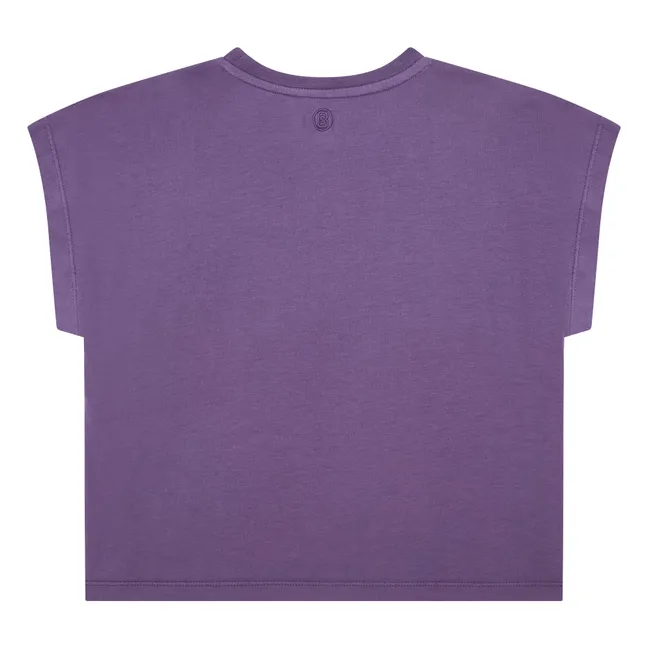 Girl's Organic Cotton Pleated T-shirt | Blueberry