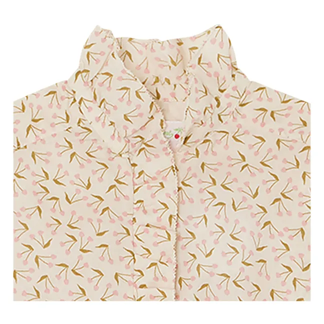 Bluse aus Bio-Baumwolle Kirschen Bree | Seidenfarben