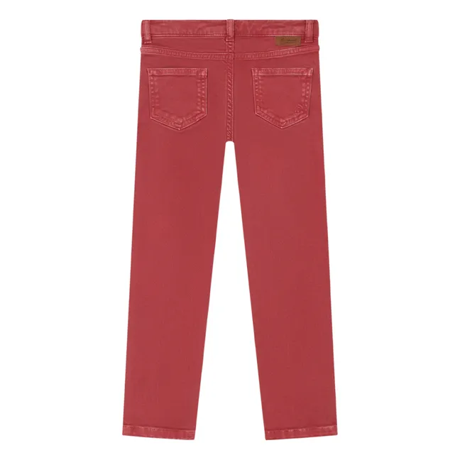 Pantalon Denim Bonnie | Rouge framboise