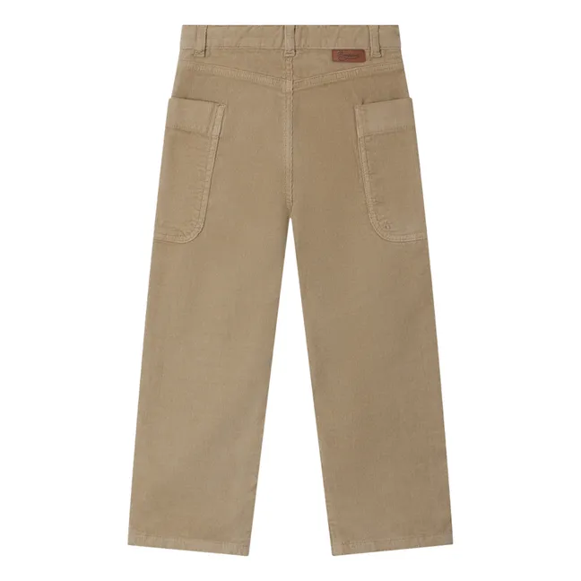 Pantaloni in Velluto a Coste Looping | Camel