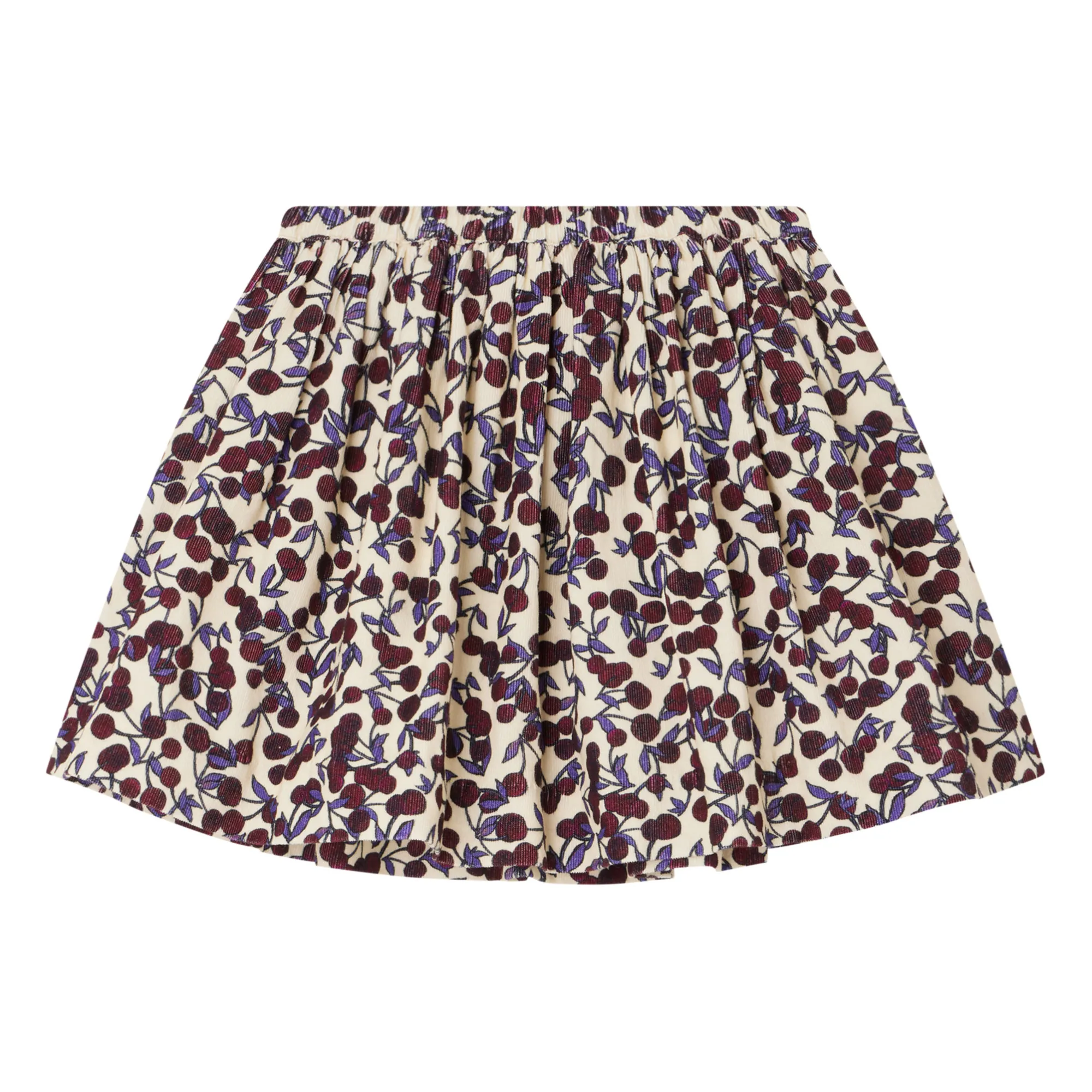 Bonpoint Plum Suzon Floral Milleraie Velvet Skirt