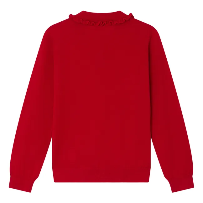 Brynja Polo de lana | Rojo Frambuesa