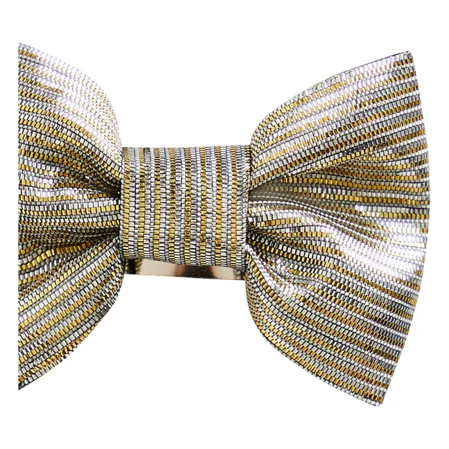 Set of 2 Miniclic Bow Hair Slides - Ceremony Collection  | Gold