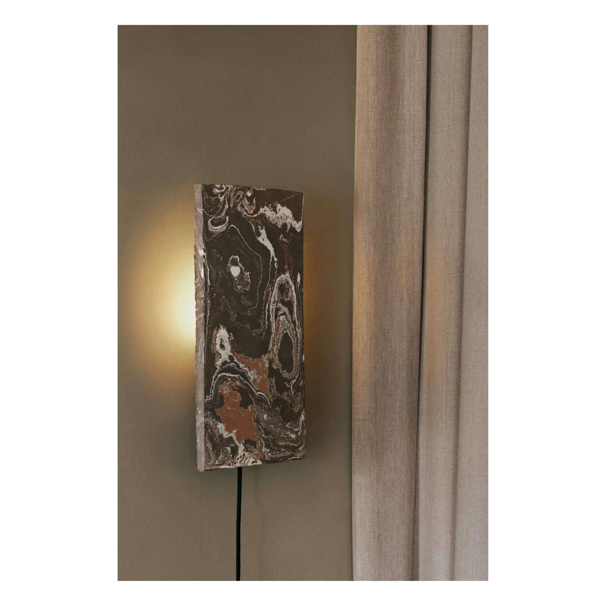 Argilla wall lamp | Brown Marble- Product image n°1