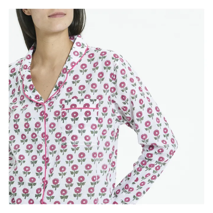 Bedruckter Pyjama Anemone | Rosa- Produktbild Nr. 3