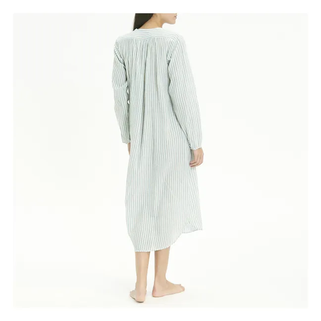 Long Levant Striped Nightgown | Blue