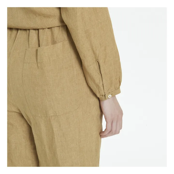 Pantaloni in lino Phillipa | Camel- Immagine del prodotto n°4