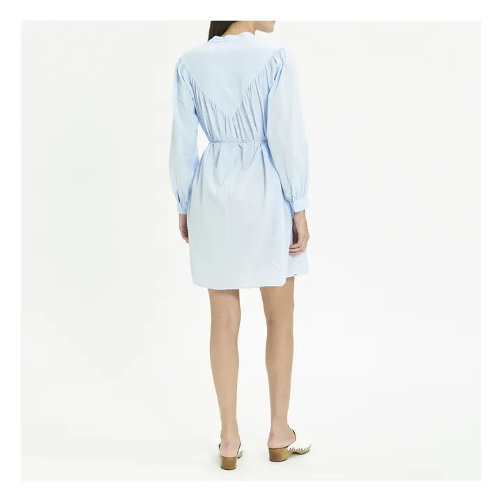 Vestido de popelina de algodón Winnie | Azul- Imagen del producto n°3