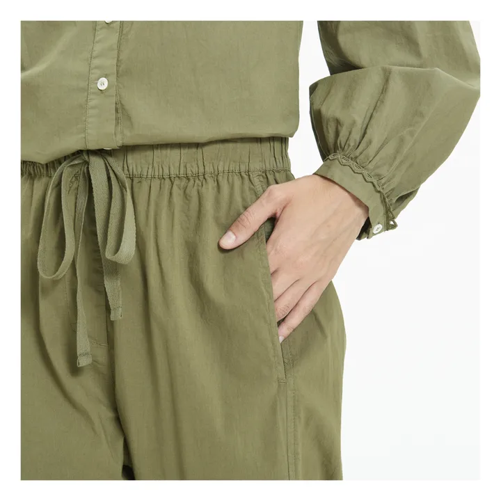 Pantalones de popelina de algodón Draper | Verde musgo- Imagen del producto n°4