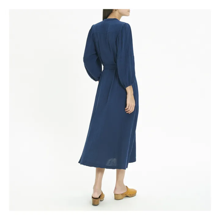 Robe Selene Gaze de Coton | Bleu- Image produit n°2