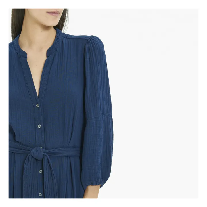 Robe Selene Gaze de Coton | Bleu- Image produit n°3