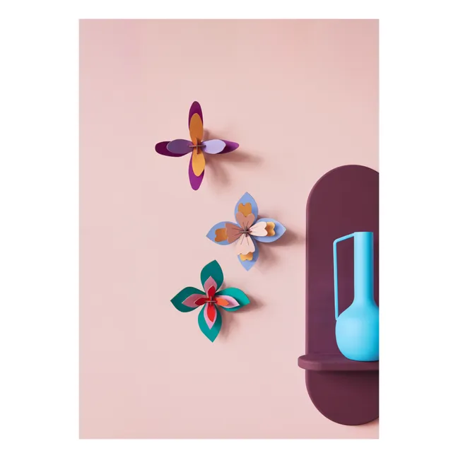 Wanddekoration Lavenderblume - 3er-Set