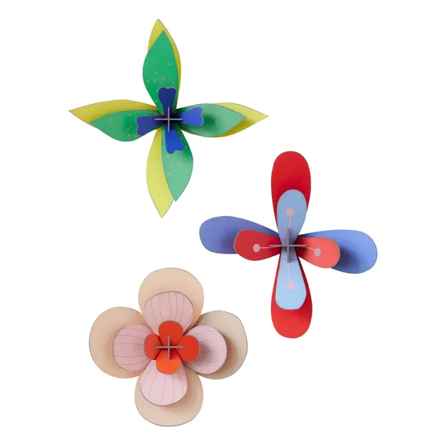 Lime Flower Wall Decoration - Set of 3