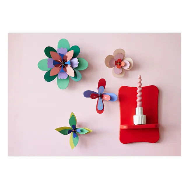 Lime Flower Wall Decoration - Set of 3