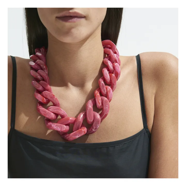 Gran collar de mármol | Rosa- Imagen del producto n°1