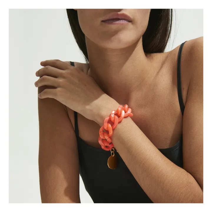 Armband Flat Chain Campari | Orange- Produktbild Nr. 1